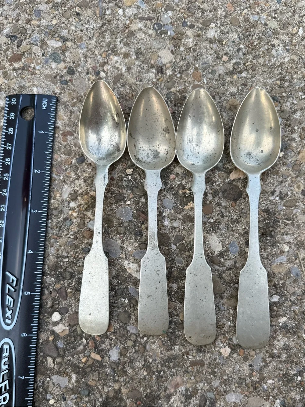 Antique coin metal spoons